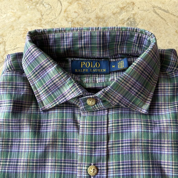Polo Ralph Lauren Classics Spread Collar Shirt 100% Cotton Plaid Medium NWT - Picture 11 of 11
